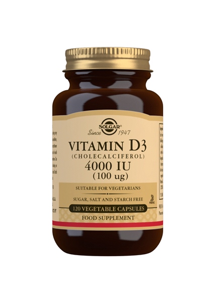 Solgar - Vitamin D3 (Cholecalciferol) 4000 IU (100 µg) 120 Capsules